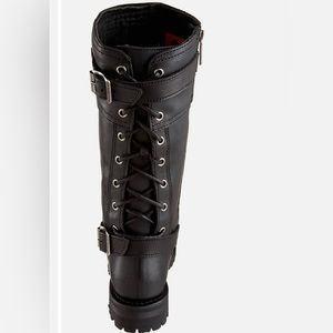 Harley-Davidson® Women's Alexa Back Lace Black Leather Motorcycle Boots